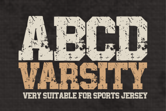 ABCD Varsity – Classic Distressed Sport Font