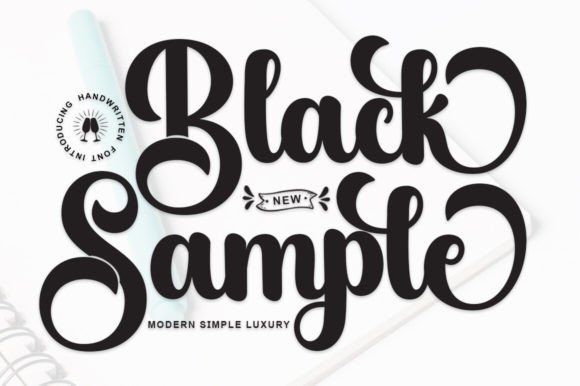 Black Sample: A Timeless Script Font for Modern Design