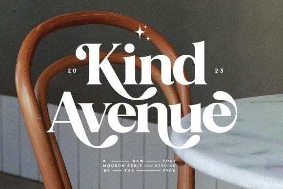 Kind Avenue: A Stylish Retro Font with Modern Flexibility